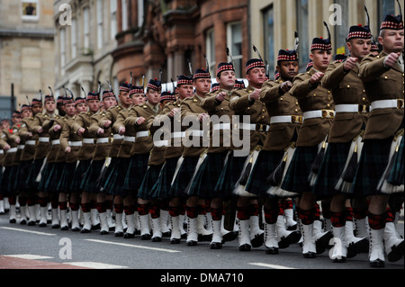 2nd Battalion The Royal Regiment of Scotland (2 SCOTS) mark their recent return from Afghanistan Stock Photo