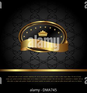 Illustration royal background with golden frame - vector Stock Vector ...