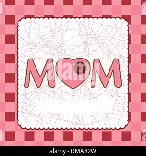 Mother's Day card template. EPS 8 Stock Vector