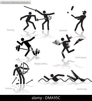 Humor olympic games - 2 Stock Vector