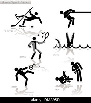 Humor olympic games - 3 Stock Vector