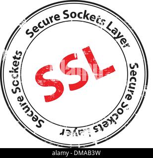 Online computer security ssl illustration Stock Vector