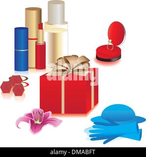 Gifts for lady Stock Vector
