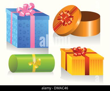set of gift boxes Stock Vector