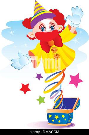 The clown-surprise Stock Vector