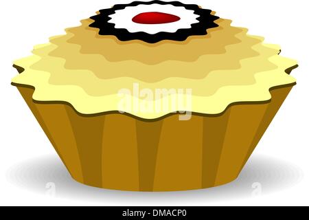 Illustration the cute cupcake Stock Vector
