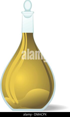 Illustration white wine decanter Stock Vector