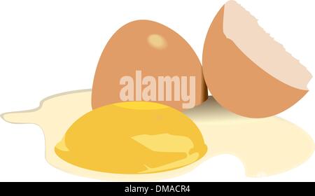 Illustration broken egg Stock Vector