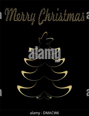 Christmas tree black and gold Stock Vector Image & Art - Alamy