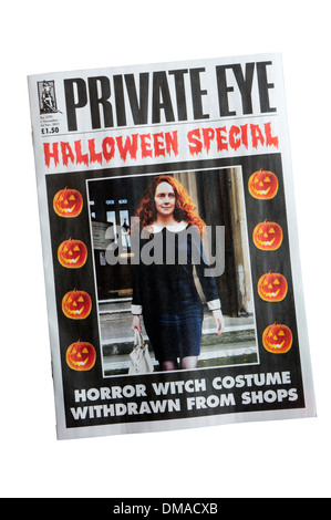 1 November 2013 issue of Private Eye featuring Rebekah Brooks on Halloween Special front cover. Stock Photo