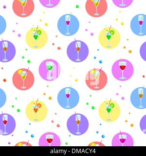 Background, glasses and bubbles Stock Vector