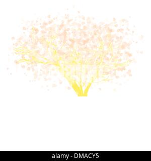Stylized love tree made of hearts. EPS 8 Stock Vector