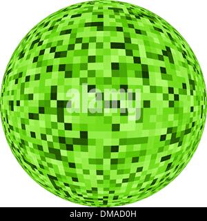 Sparkling green discoball. EPS 8 Stock Vector
