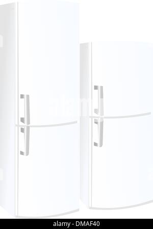 Realistic vector illustration refrigerator Stock Vector