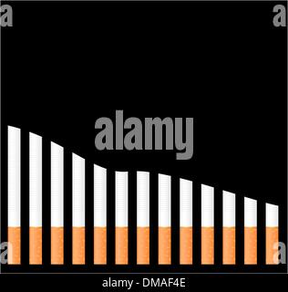 diagram black cigarette cigarette diagram on black background- vector Stock Vector Image & Art