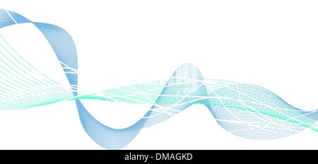 glowing water waves Stock Vector
