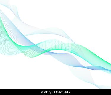 glowing water waves Stock Vector