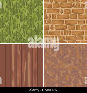 set of seamless textures Stock Vector
