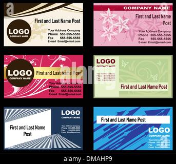 Set of business cards Stock Vector