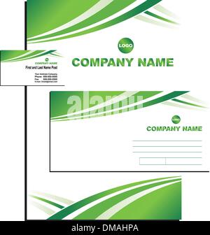 Envelope and business card Stock Vector