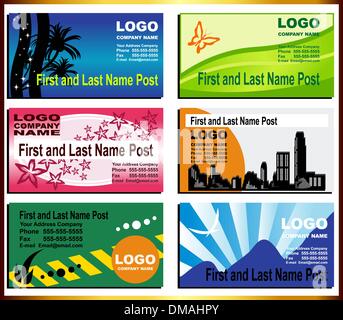 set of business cards Stock Vector