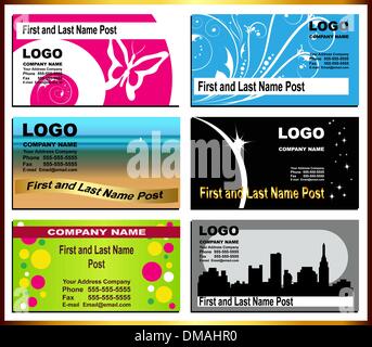 set of business cards Stock Vector