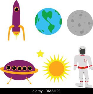 Space elements Stock Vector