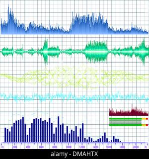 Sound wave analyzer background. EPS 8 Stock Vector