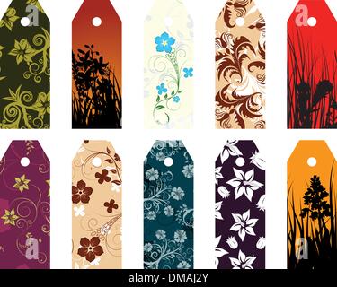 set of bookmarks Stock Vector