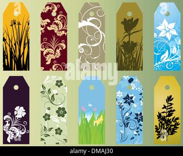 set of bookmarks Stock Vector