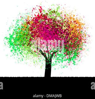 Abstract colorful tree. EPS 8 Stock Vector Image & Art - Alamy