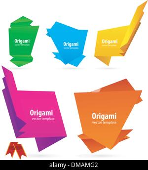Paper origami speech bubble Stock Vector Image & Art - Alamy