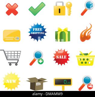 E-commerce Icons Stock Vector