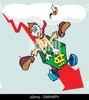 Business going down Stock Vector