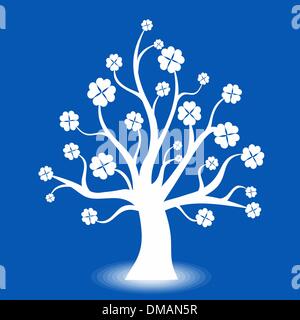 Beautiful abstract art tree on white background Stock Vector Image ...