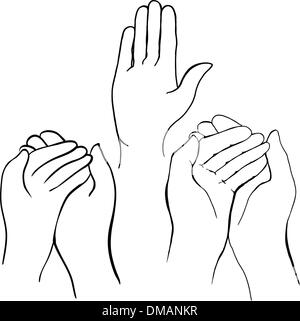 sketch begging hands Stock Vector Image & Art - Alamy