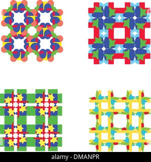 Vector set of colorful seamless pattern Stock Vector