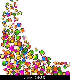 Colorful 3D Transparent Cube Design Vector with Rays Stock Vector Image ...