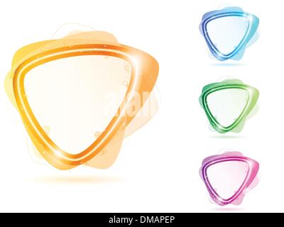 Colorful Neon Bubble Frame Triangle Stock Vector
