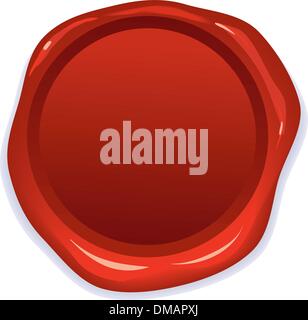 vector wax red seal Stock Vector