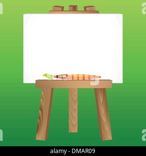 Easel, canvas stand or wooden tripod in cartoon style isolated on white  background. Whiteboard for painting, seminar. Vector illustration Stock  Vector Image & Art - Alamy