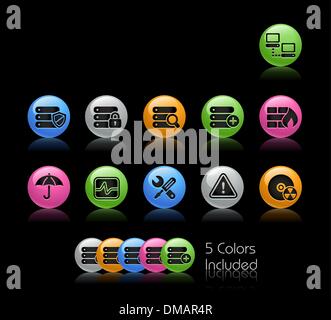 Network, Server & Hosting // Gelcolor Series Stock Vector