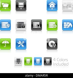 Network, Server & Hosting // Clean Series Stock Vector