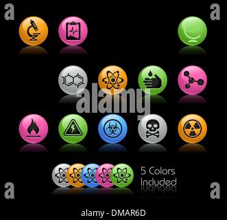 Science Icons // Gelcolor Series Stock Vector