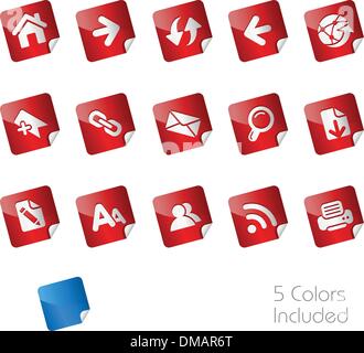 Web Navigation Icons // Stickers Series Stock Vector