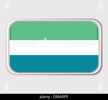 Flag of sierra leone in the form . vector Stock Vector