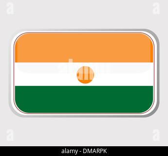Flag of niger in the form. vector Stock Vector