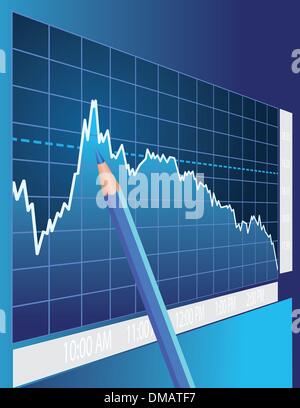 stock market analysis Stock Vector