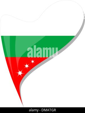 bulgaria in heart. Icon of bulgaria national flag. vector Stock Vector