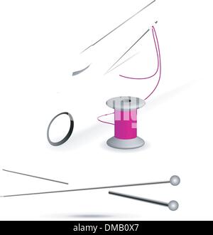 Items for knitting and sewing Stock Vector